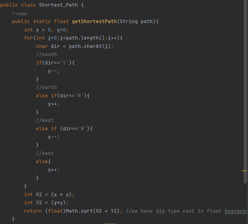 shortest path using strings